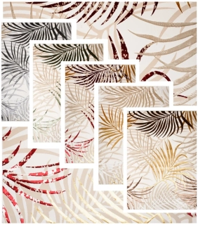 Kusové koberce Shiny Gold Tropic 44 krémové 5 barev